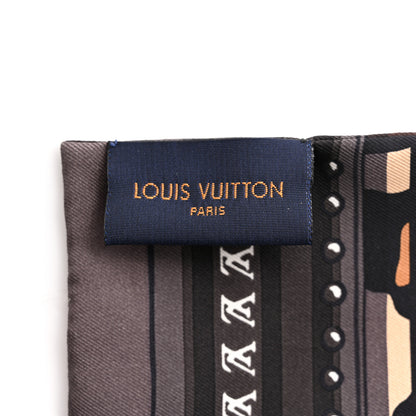 Louis Vuitton Silk Monogram LV World Bandeau Brown 3 of 5