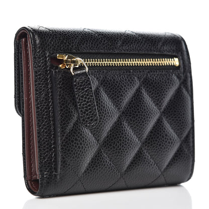 Chanel Caviar Quilted Compact Flap Wallet Black 3 of 9