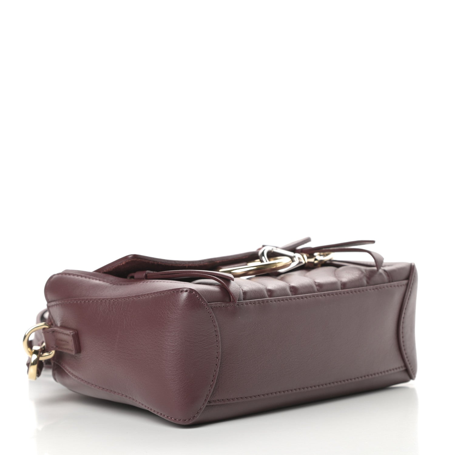Chloe Calfskin Quilted Mini Faye Day Shoulder Bag Burnt Brown 4 of 12
