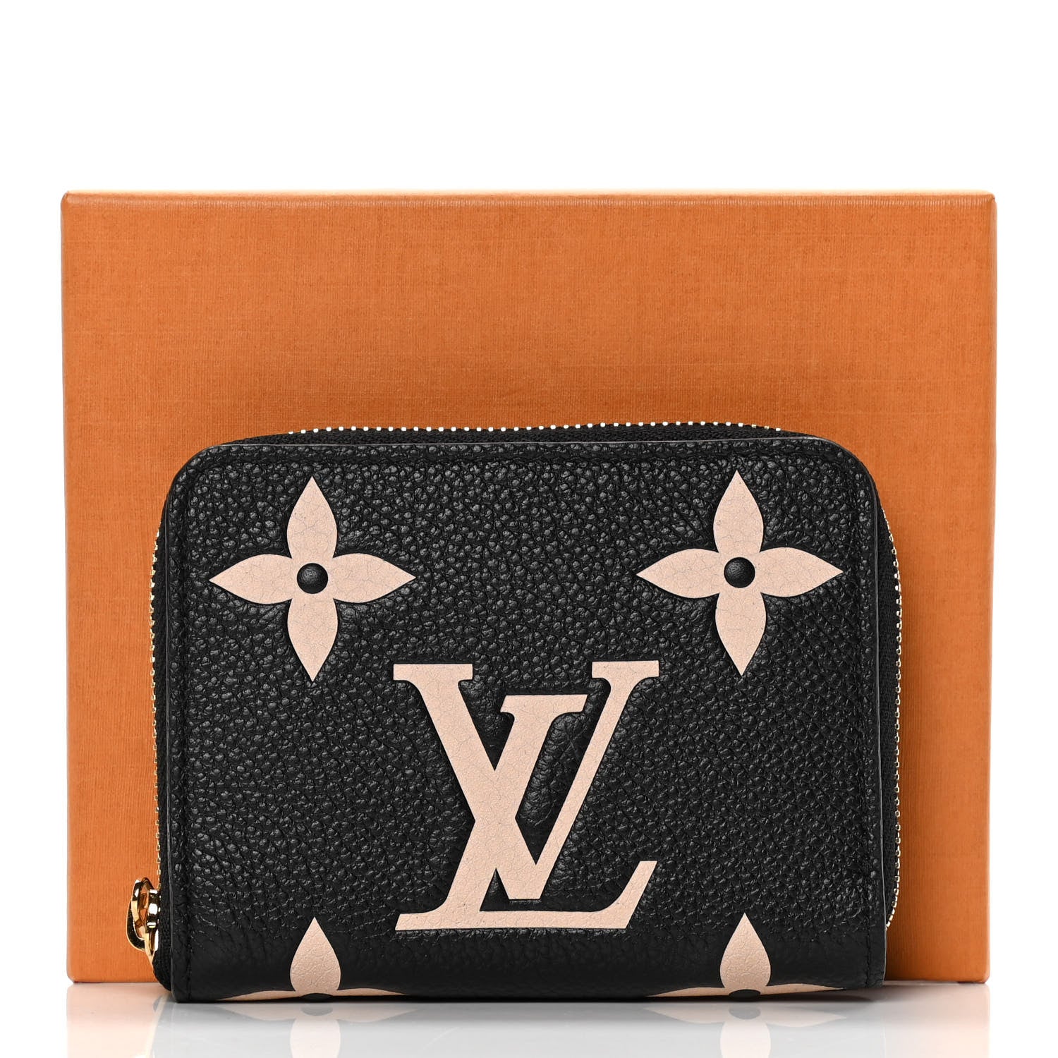 Louis Vuitton Empreinte Monogram Giant Zippy Coin Purse Black Beige 7 of 7