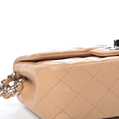 Chanel Lambskin Quilted Mini Rectangular Flap Beige 8 of 12