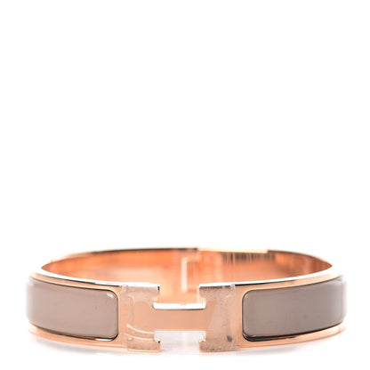 Hermes Enamel Clic Clac H Narrow Bracelet PM Marron Glace 1 of 5
