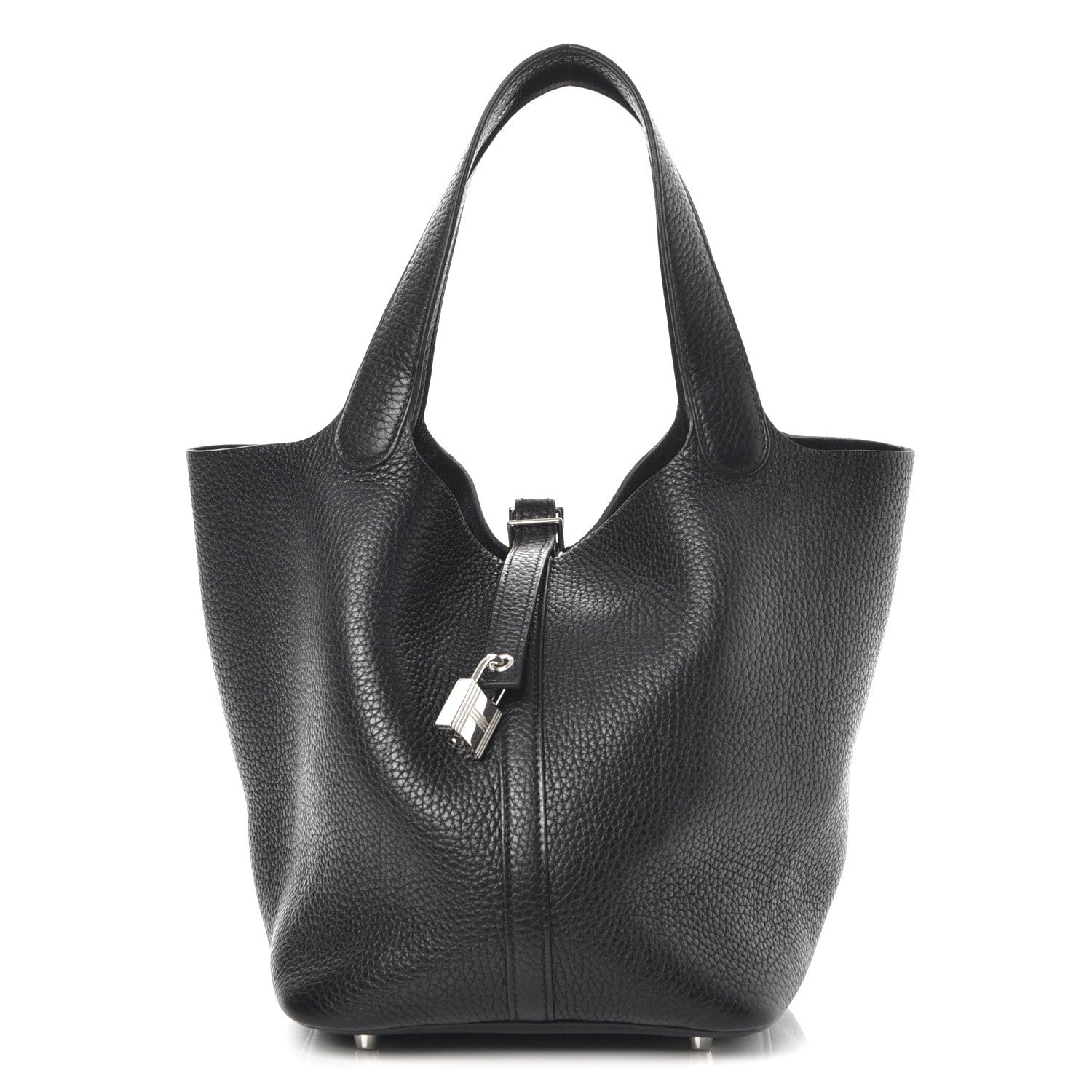 Hermes Taurillon Clemence Picotin Lock 22 MM Black 1 of 8