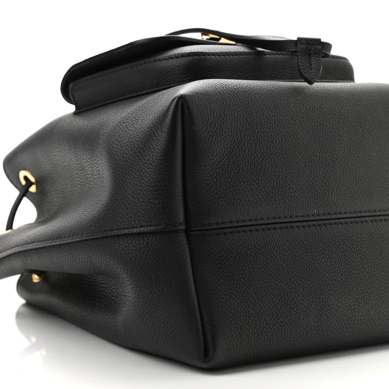 Louis Vuitton Calfskin Lockme Bucket MM Black 9 of 11