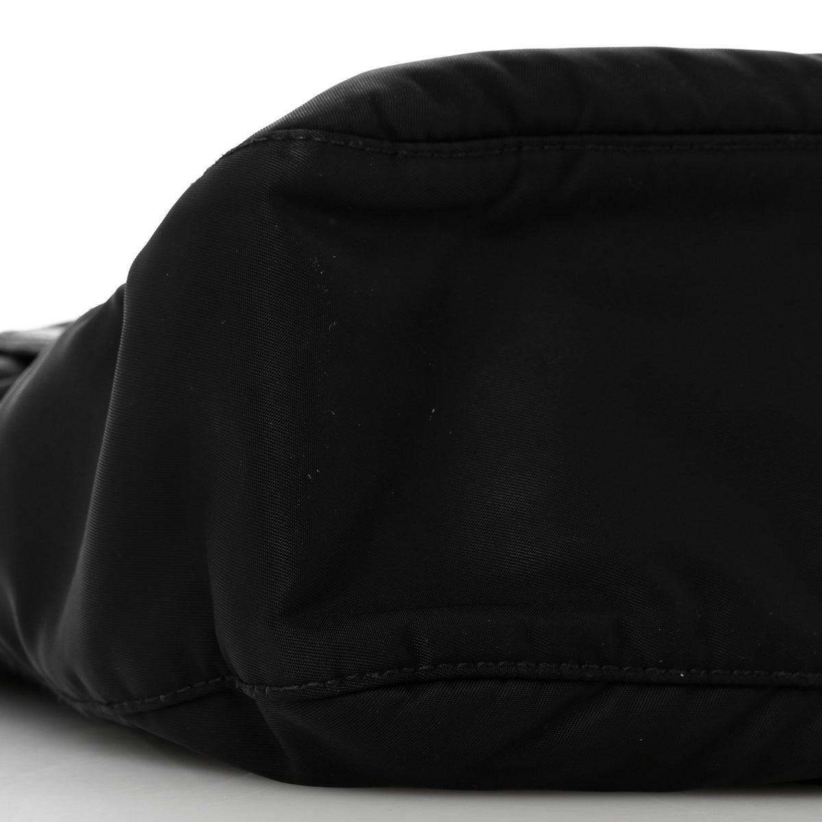 Re-Nylon Vela Saffiano Pocket Double Zip Messenger Bag Black