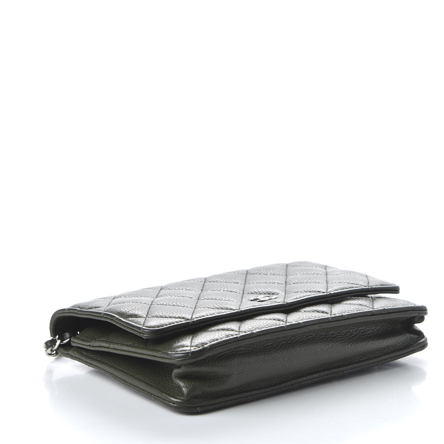 Chanel Caviar Quilted Wallet On Chain WOC Green 4 of 11