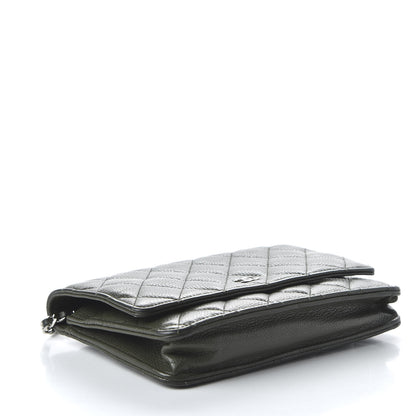 Chanel Caviar Quilted Wallet On Chain WOC Green 4 of 11