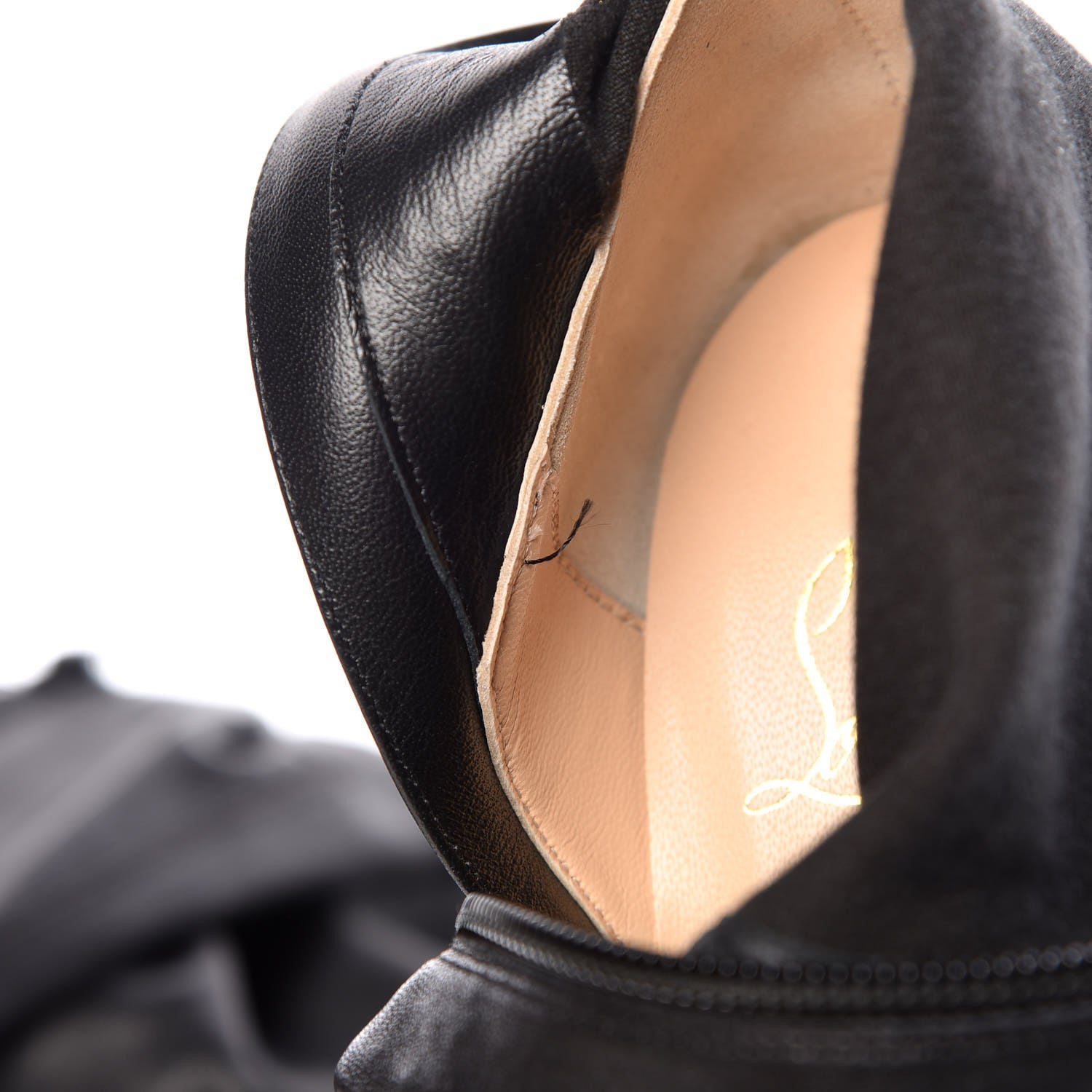 Christian Louboutin Nappa Stretch Lousie X 100 Over The Knee Boots 37 Black 8 of 11