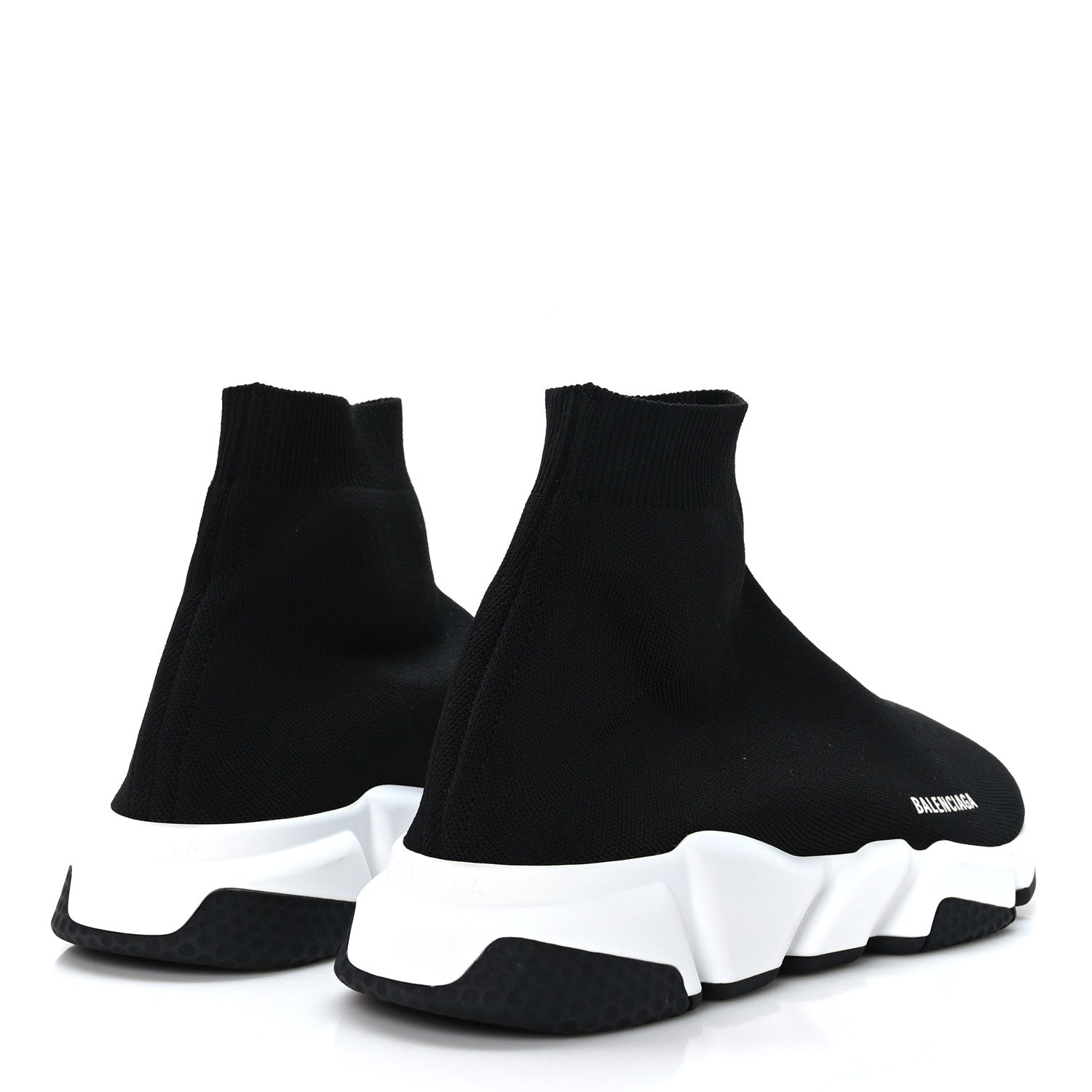 Balenciaga Neoprene Knit Mens Speed Sneakers 12 Black White 4 of 7