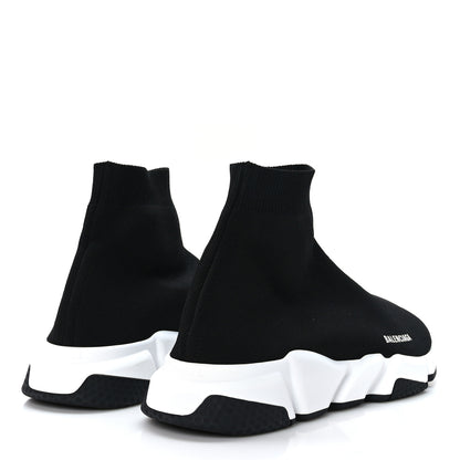 Balenciaga Neoprene Knit Mens Speed Sneakers 12 Black White 4 of 7