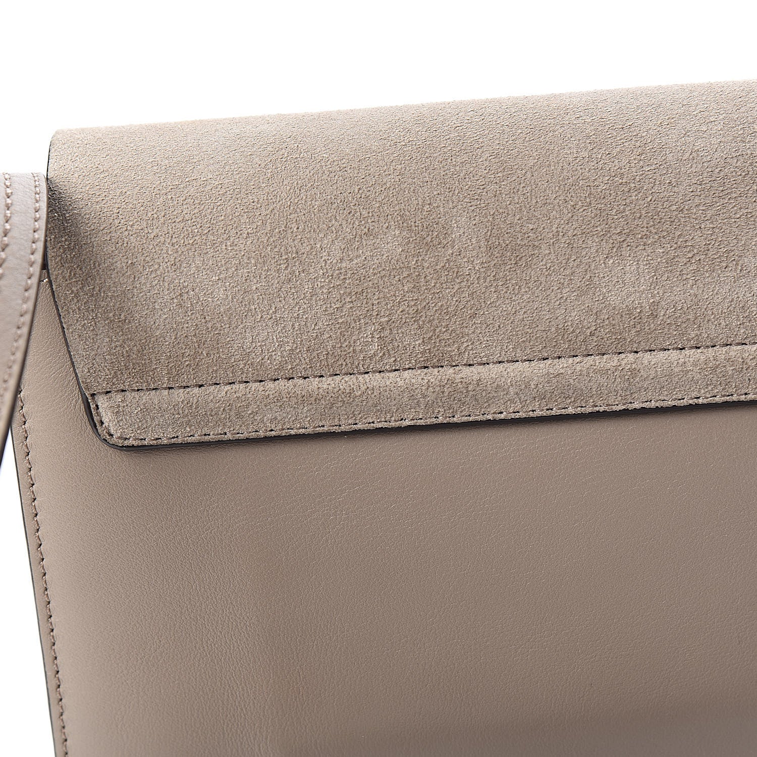 Chloe Suede Calfskin Small Faye Shoulder Bag Motty Grey 10 of 11
