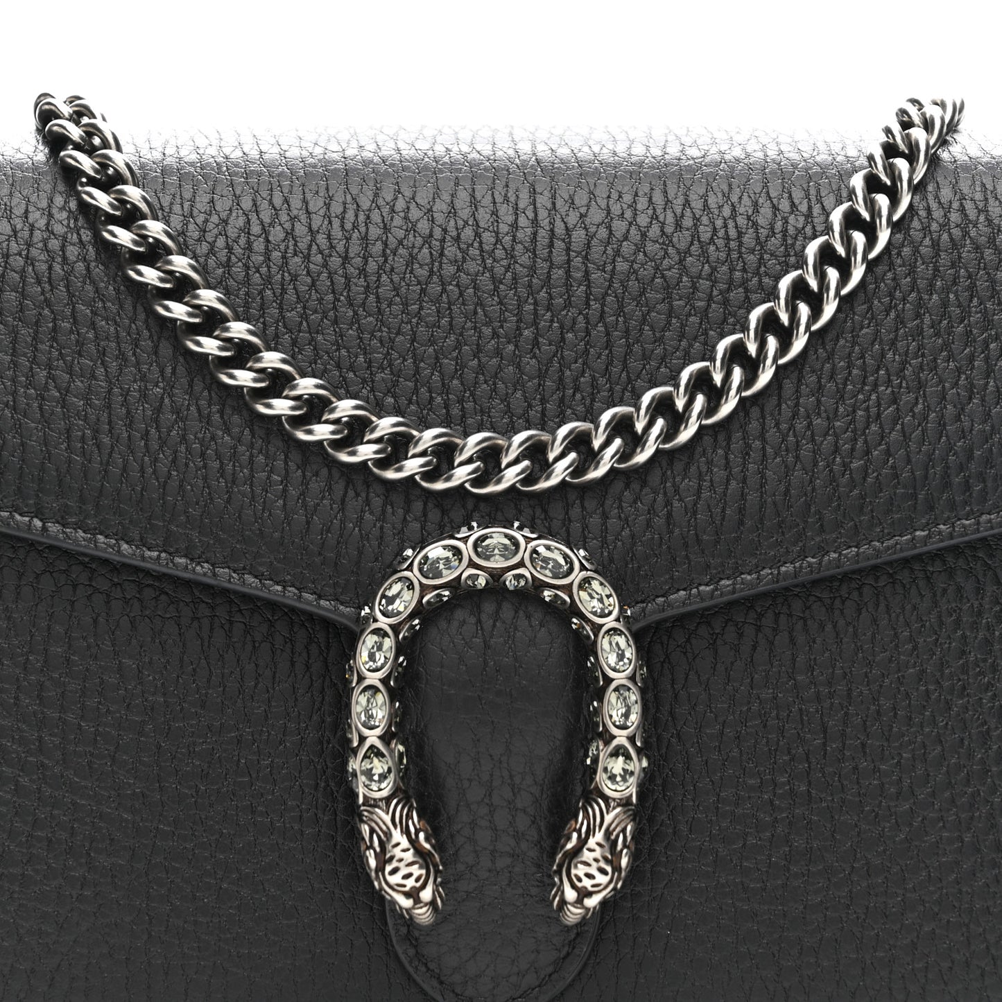 Calfskin Mini Dionysus Chain Wallet Black