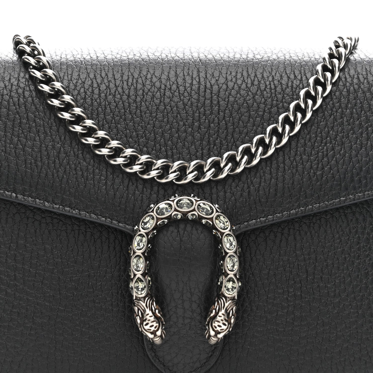 Gucci Calfskin Mini Dionysus Chain Wallet Black 8 of 10