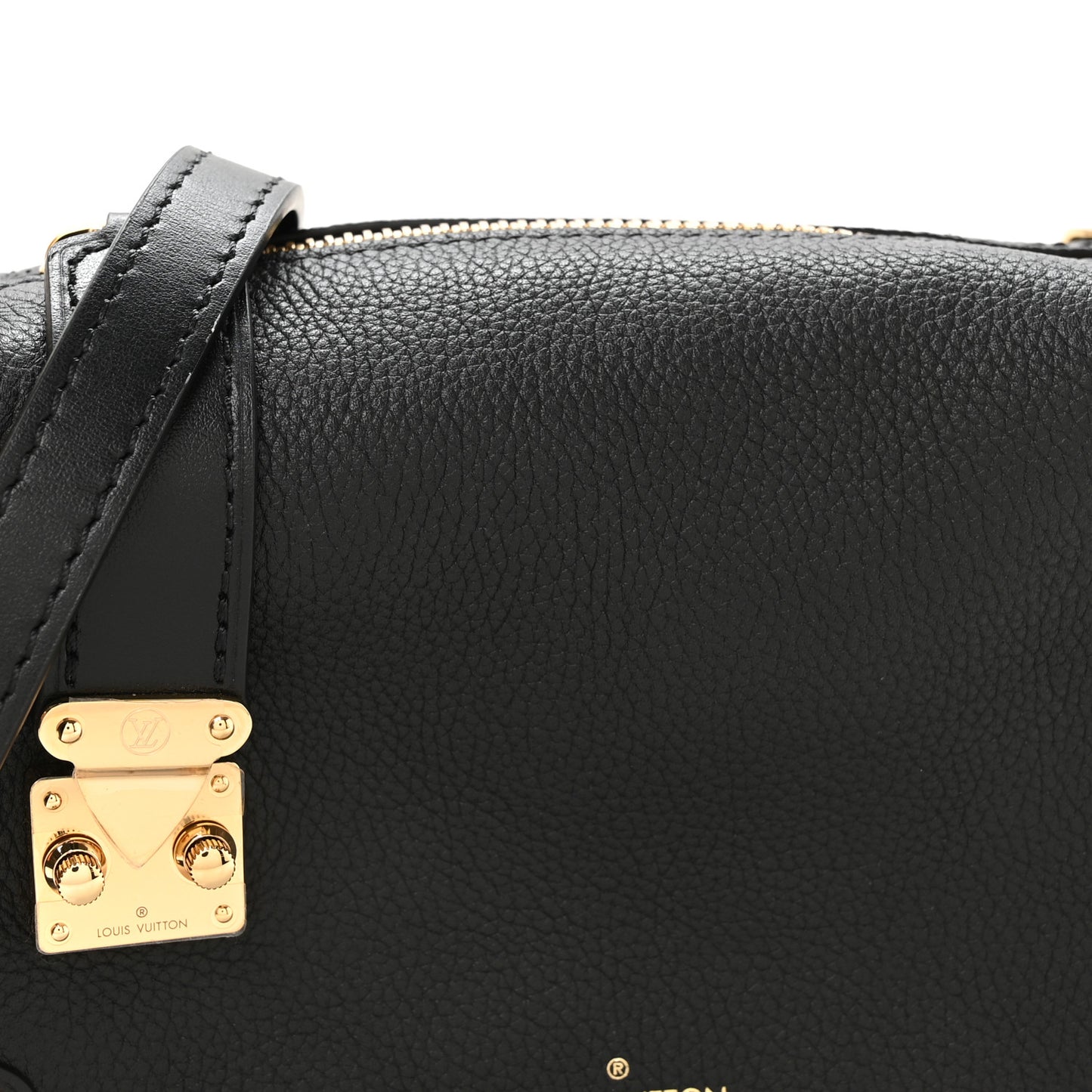 Grained Calfskin Side Trunk PM Black