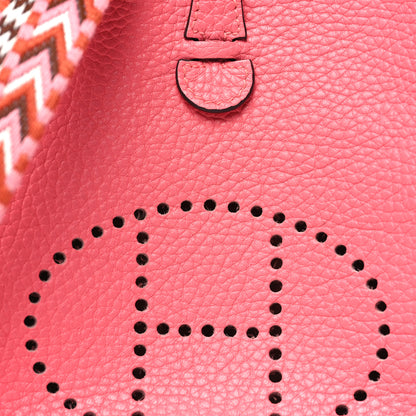 Hermes Taurillon Clemence Allegro Evelyne TPM Rose Azalee Rose Confetti 8 of 11