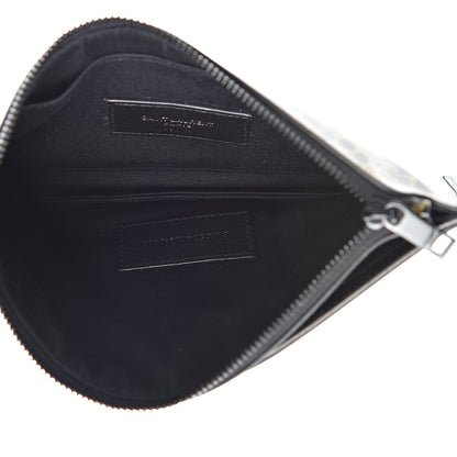 Saint Laurent Patent Glitter Leopard Monogram Zip Pouch Gold Black 5 of 7