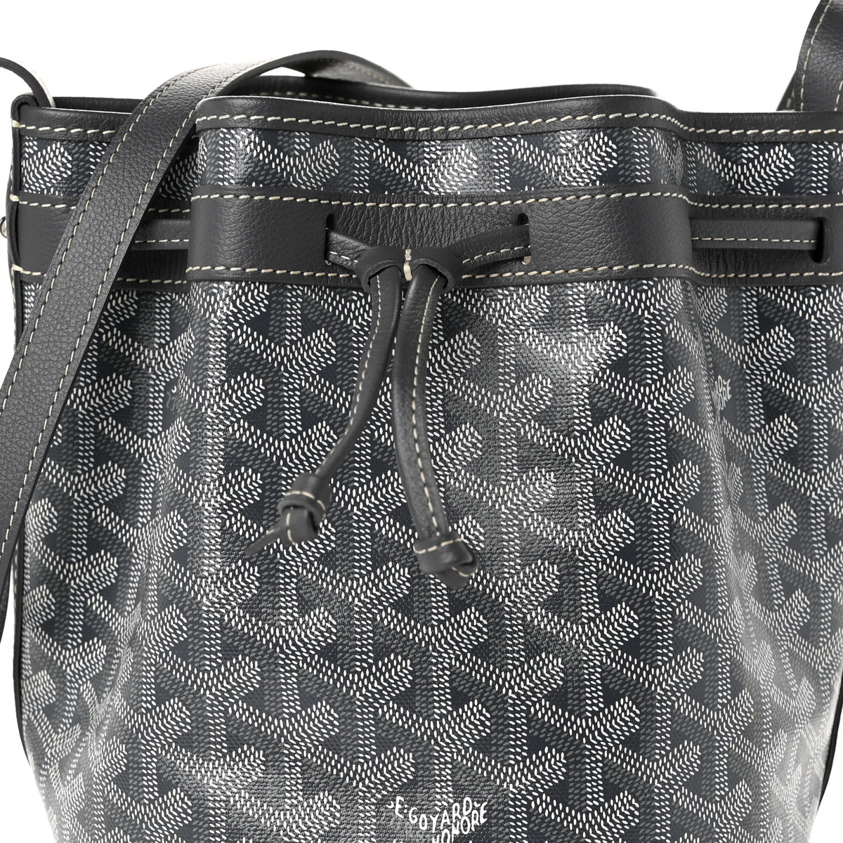 Goyardine Petit Flot Bucket Bag PM Grey