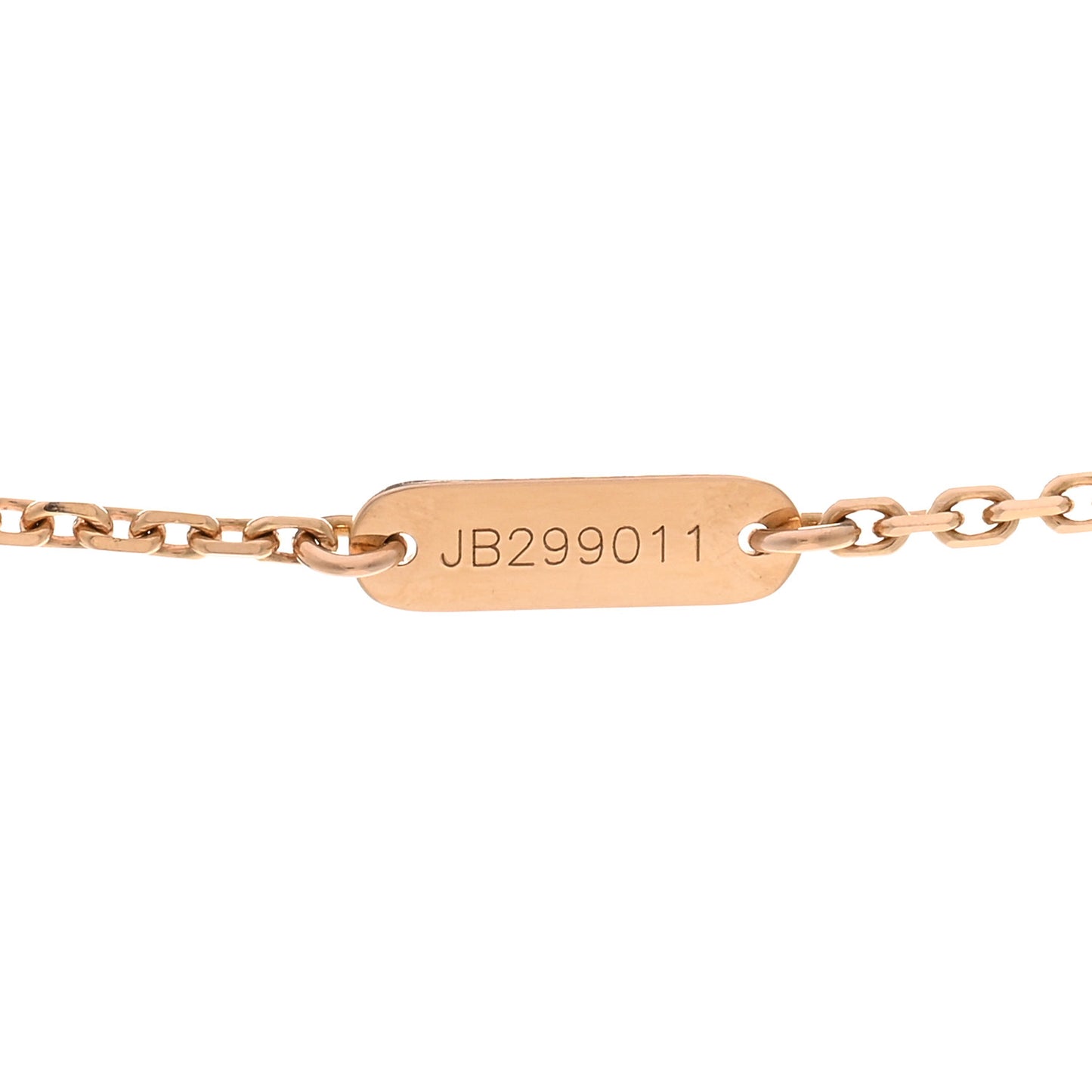 18K Rose Gold Diamond Mother of Pearl Vintage Alhambra Pendant Necklace