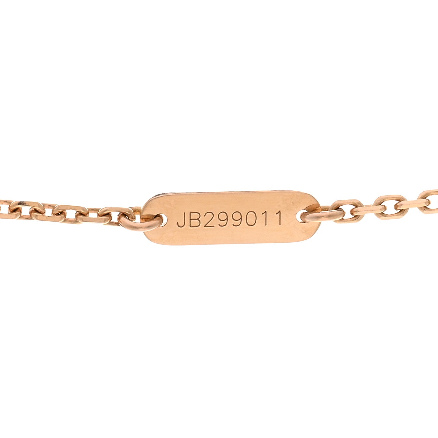 Van Cleef & Arpels 18K Rose Gold Diamond Mother of Pearl Vintage Alhambra Pendant Necklace 5 of 6