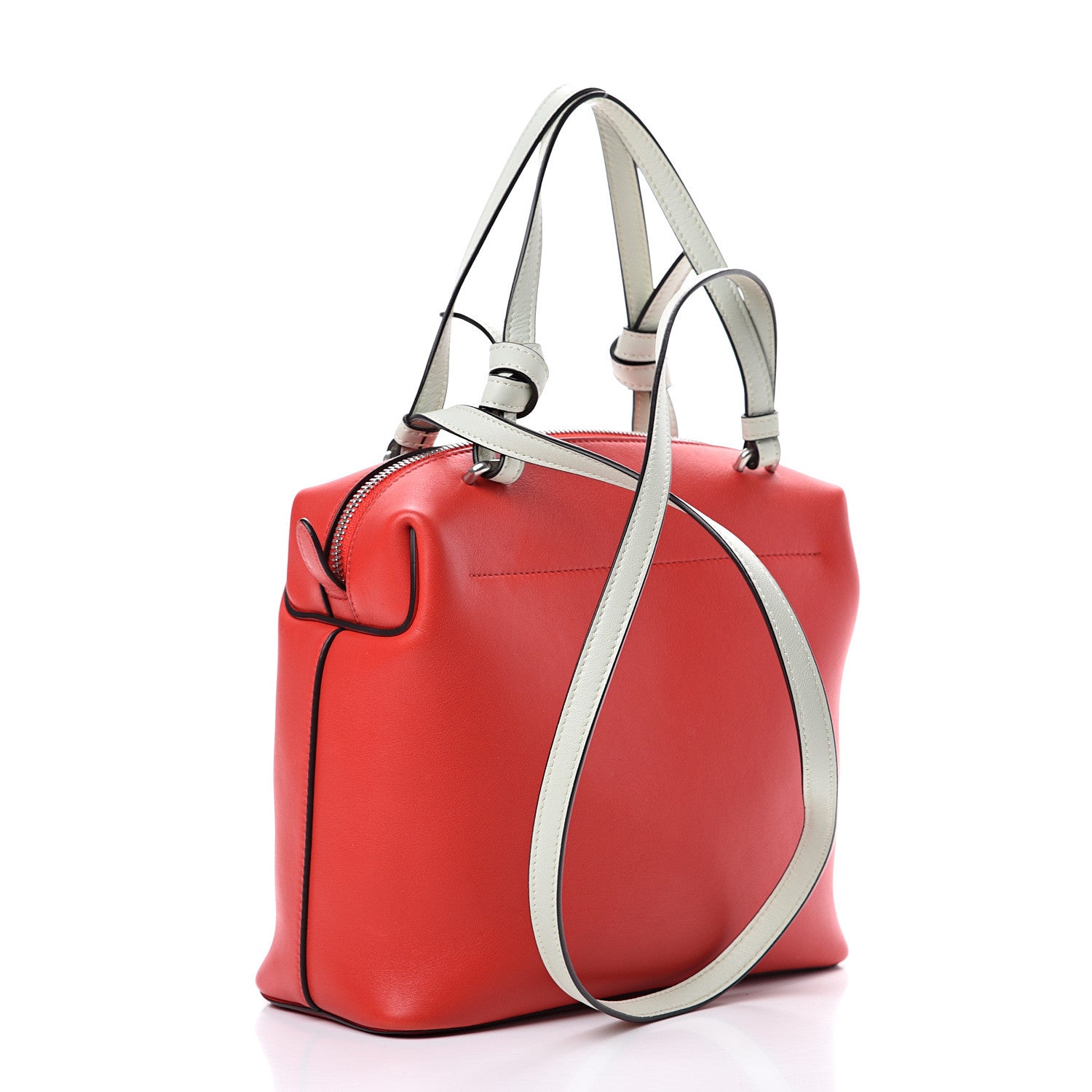 Celine Lambskin Small Soft Cube Satchel Bright Red 2 of 9