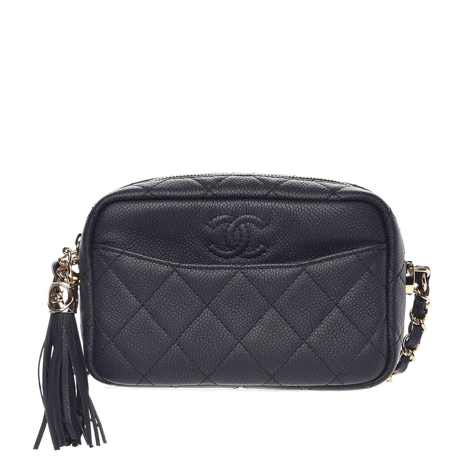 Chanel Caviar Quilted Coco Tassel Camera Case Dark Navy 1 of 8
