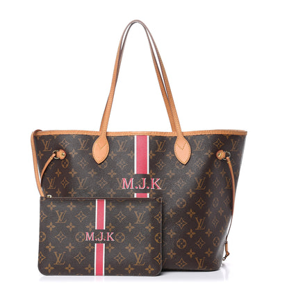 Louis Vuitton Monogram My LV Heritage Neverfull MM Fuchsia White 1 of 18