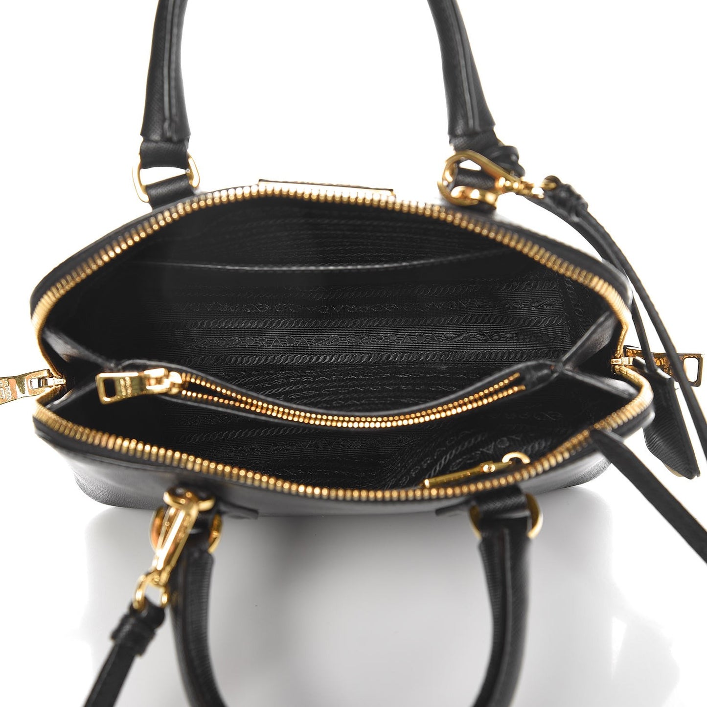 Saffiano Lux Small Promenade Tote Black