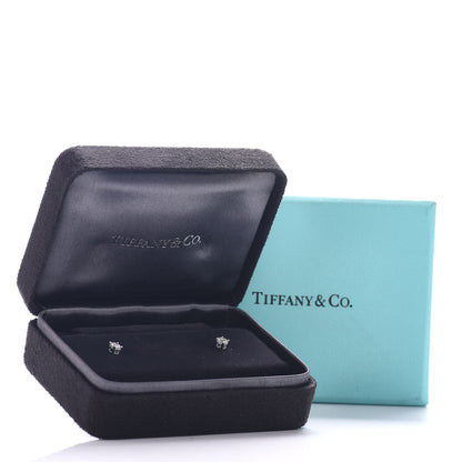 Tiffany Platinum Diamond .31ctw Solitaire Earrings 5 of 5