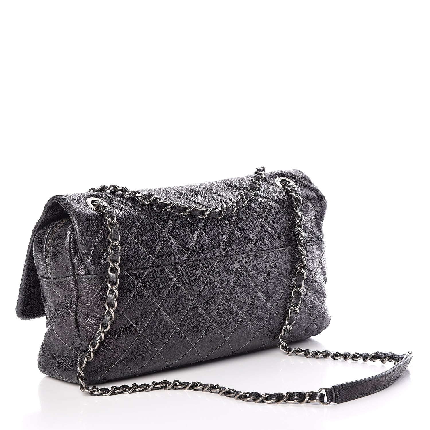 Chanel Iridescent Caviar Quilted Large Chic Flap Grey 3 of 11