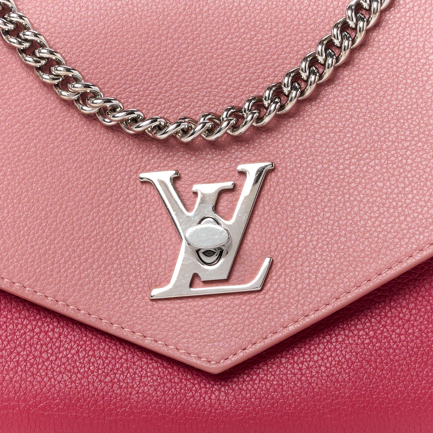 Soft Calfskin Mylockme Chain Bag BB Rose Boudoir Lie de Vin