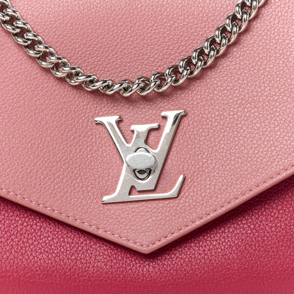 Louis Vuitton Soft Calfskin Mylockme Chain Bag BB Rose Boudoir Lie de Vin 8 of 10
