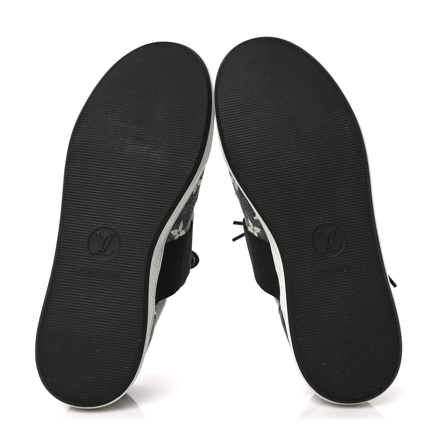 Denim Monogram Lous Sneakers 38 Gray