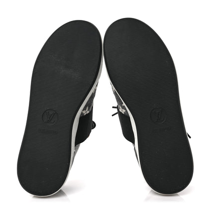 Louis Vuitton Denim Monogram Lous Sneakers 38 Gray 6 of 8