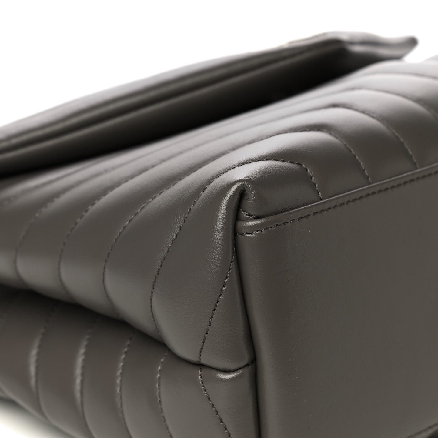 Calfskin Y Quilted Monogram Medium Loulou Chain Satchel Earth