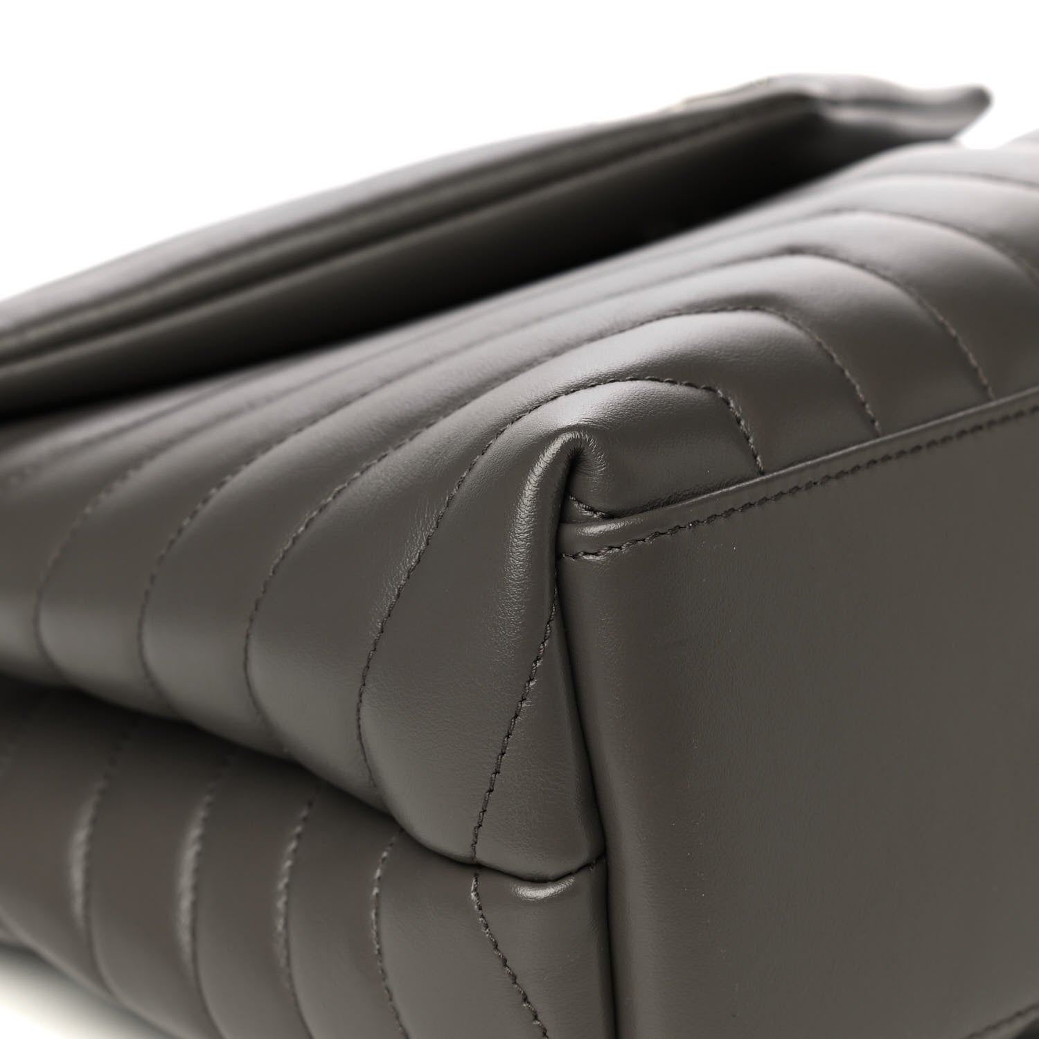 Saint Laurent Calfskin Y Quilted Monogram Medium Loulou Chain Satchel Earth 10 of 13