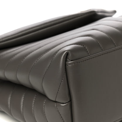 Saint Laurent Calfskin Y Quilted Monogram Medium Loulou Chain Satchel Earth 10 of 13