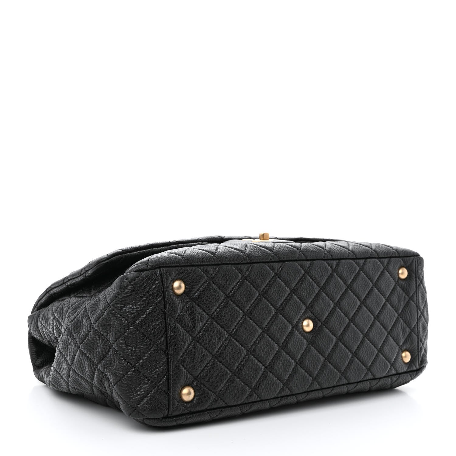 Chanel Calfskin Quilted XXL Travel Flap Bag Black 4 of 10