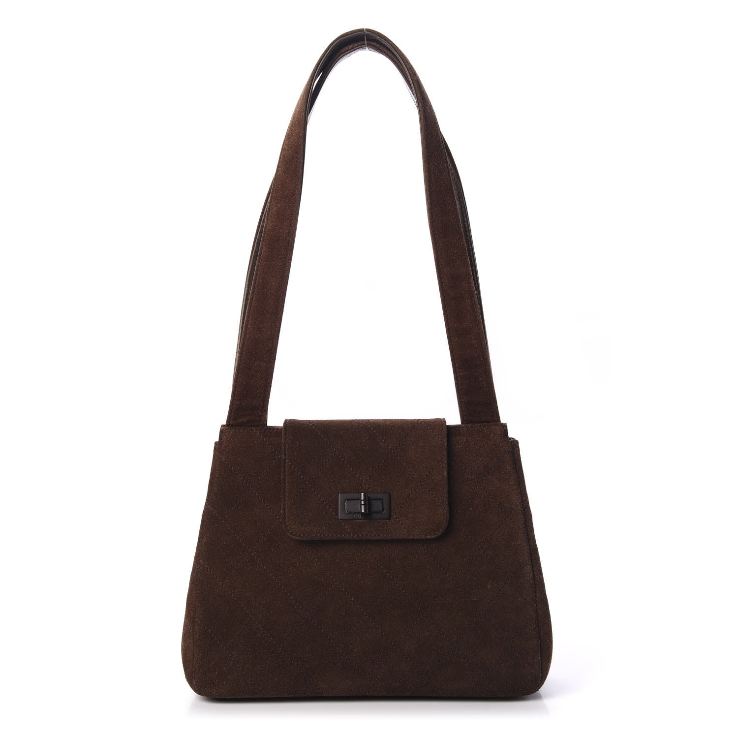 Chanel Suede Quilted Mademoiselle Shoulder Bag Brown 1 of 10
