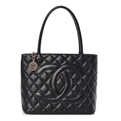 Chanel Caviar Quilted Medallion Tote Black 1 of 12