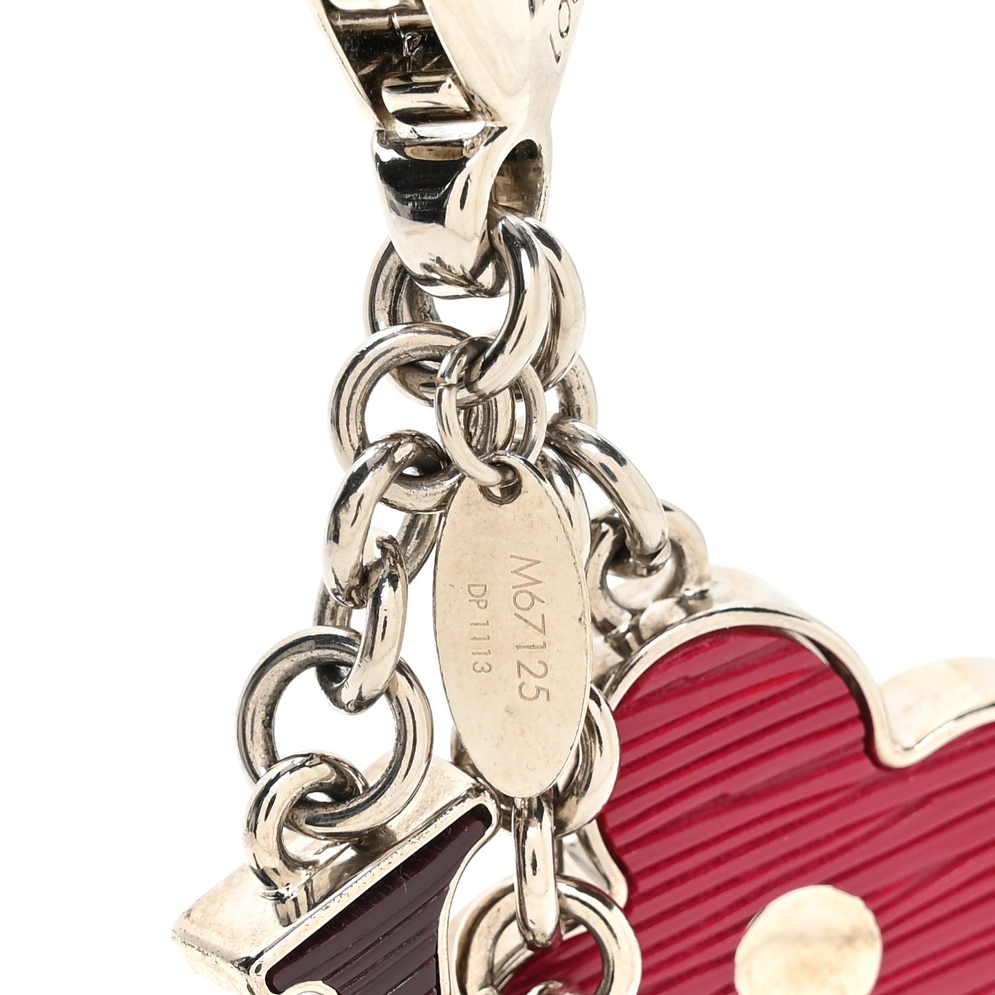 Fleur d Epi Bag Charm Key Holder Figue Fuchsia Indigo