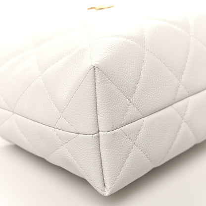 Chanel Caviar Quilted Chanel Way Clutch With Chain White 9 of 11