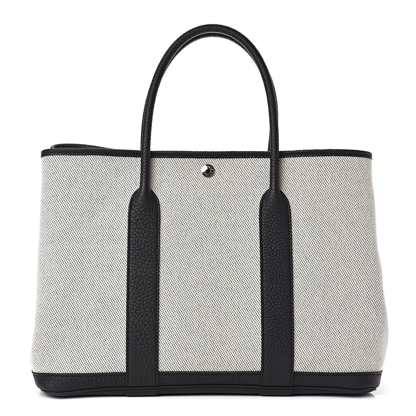 Twill H Negonda Garden Party 36 MM Tote Ecru Black
