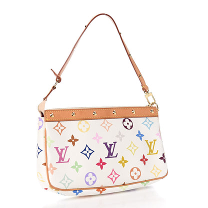Louis Vuitton Monogram Multicolor Pochette Accessories White 3 of 13