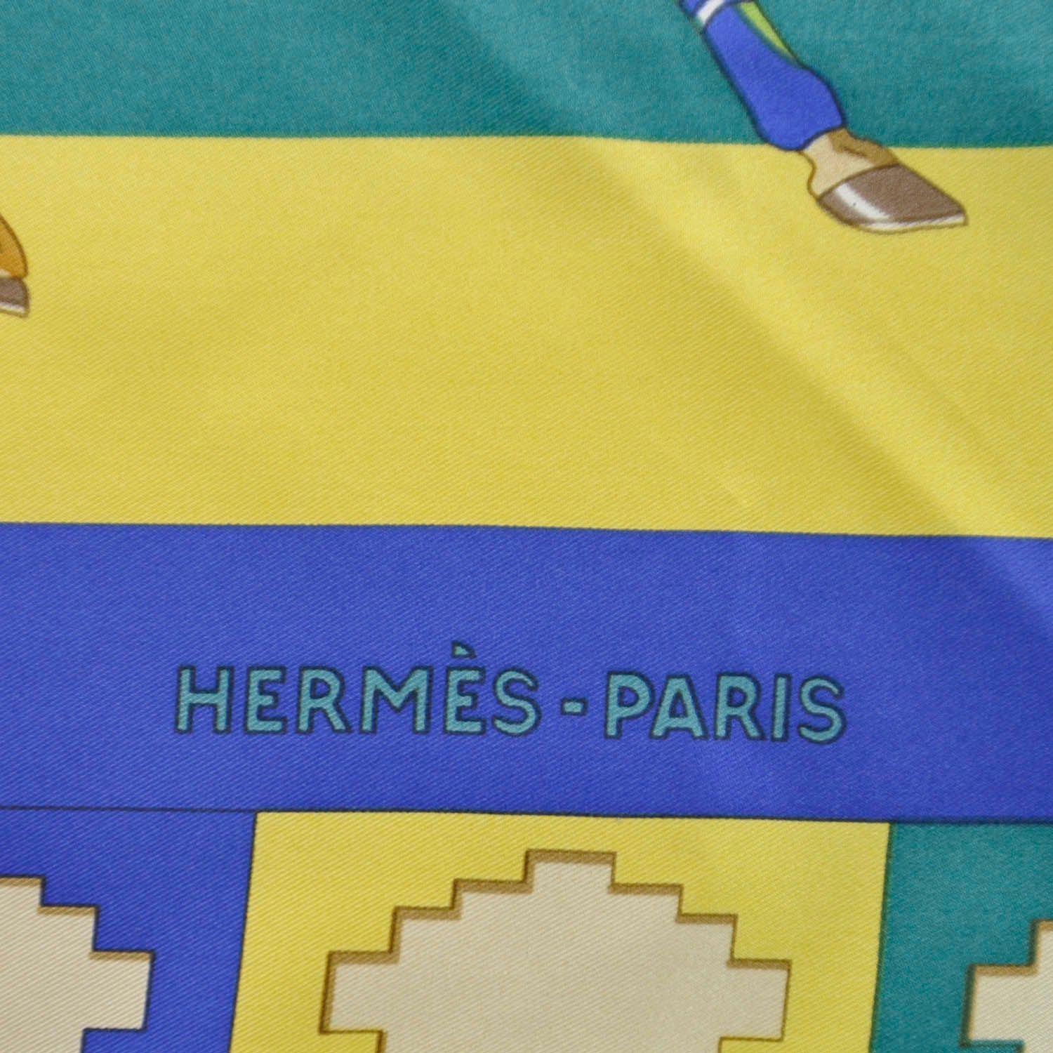 Hermes Silk Les Poneys de Polo Scarf 90 2 of 5