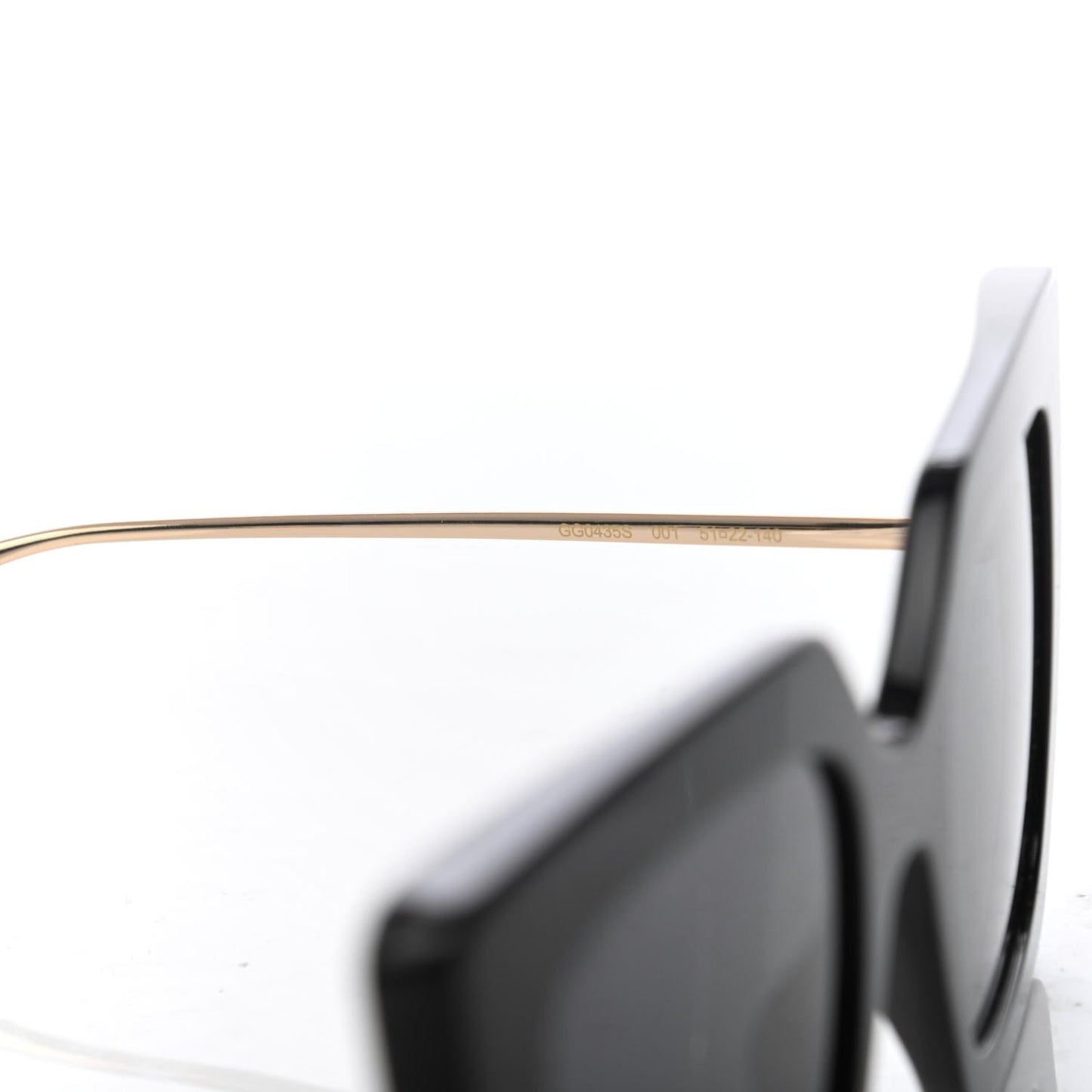 Acetate Oversize Square Frame GG0435S Sunglasses Black