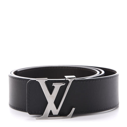 Louis Vuitton Monogram Calfskin 40mm LV Initiales Reversible Belt 85 34 Black 1 of 4