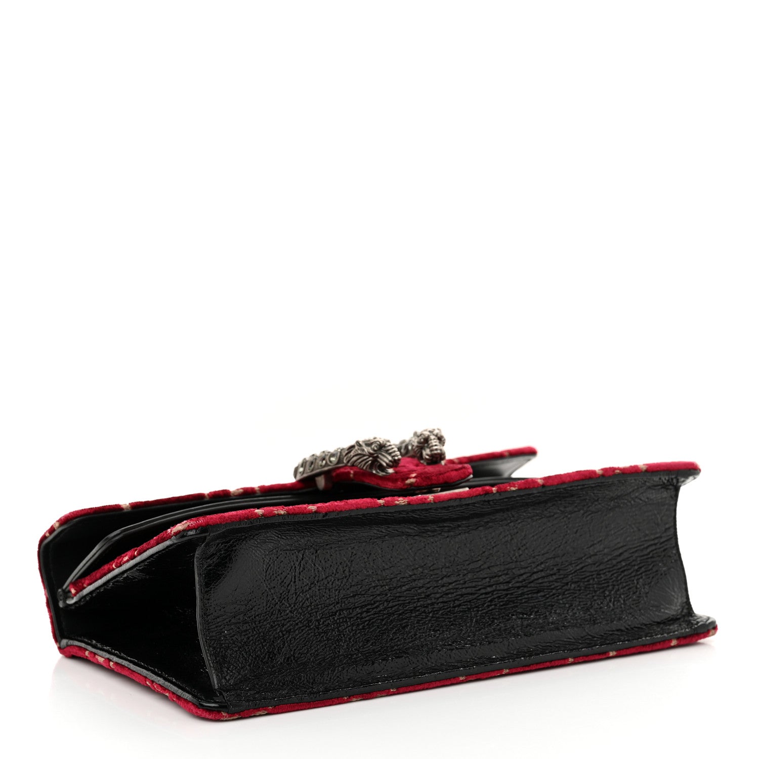 Gucci Velvet Skipper Crystal GG Monogram Small Dionysus Shoulder Bag Red Cipria Black Black Diamond 4 of 13