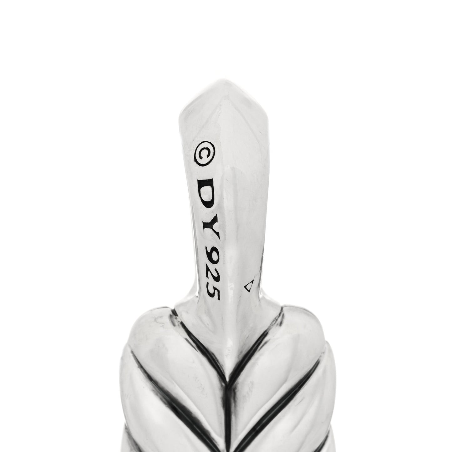 Sterling Silver Chevron Ingot Tag Pendant
