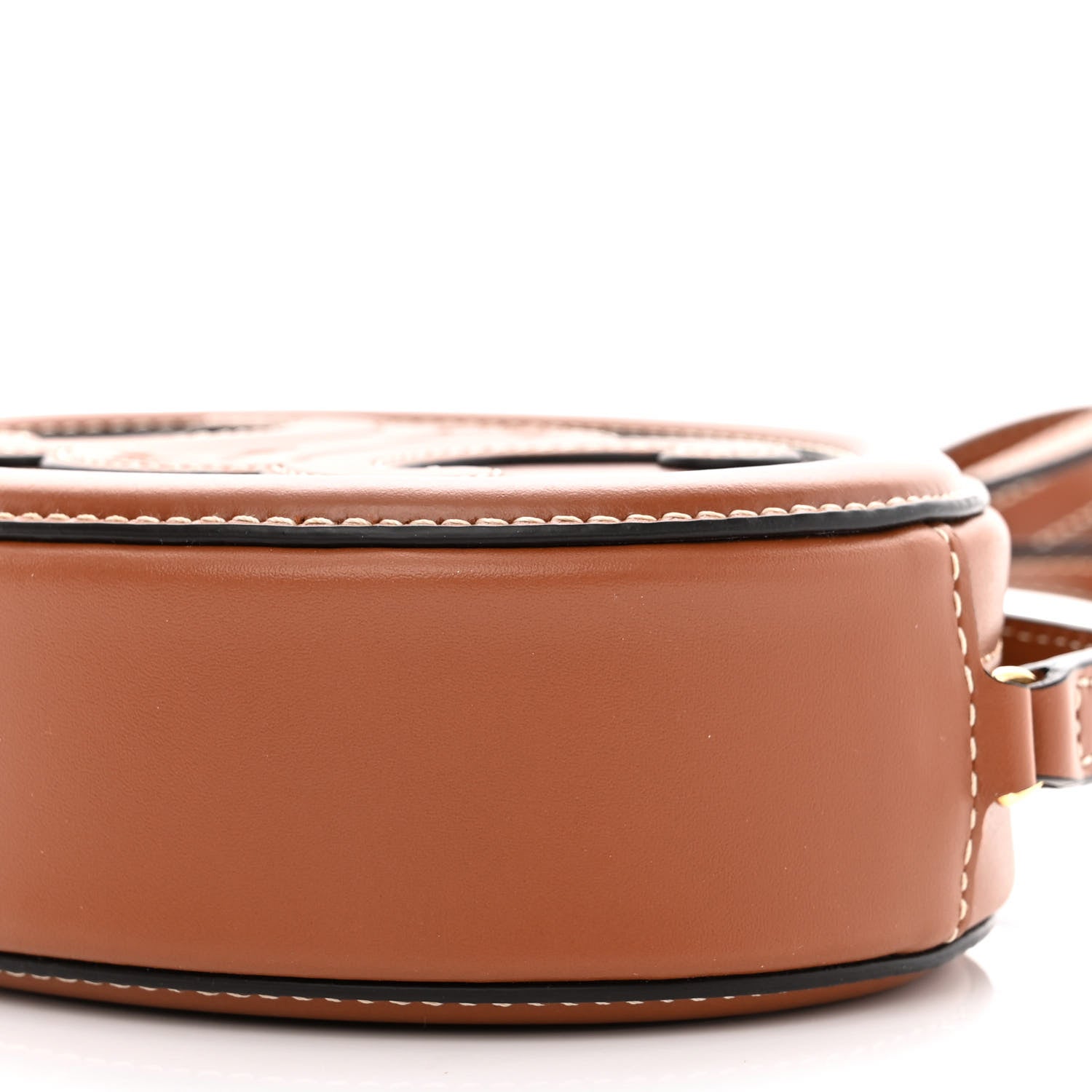Celine Smooth Calfskin Cuir Small Triomphe Oval Crossbody Purse Tan 8 of 8