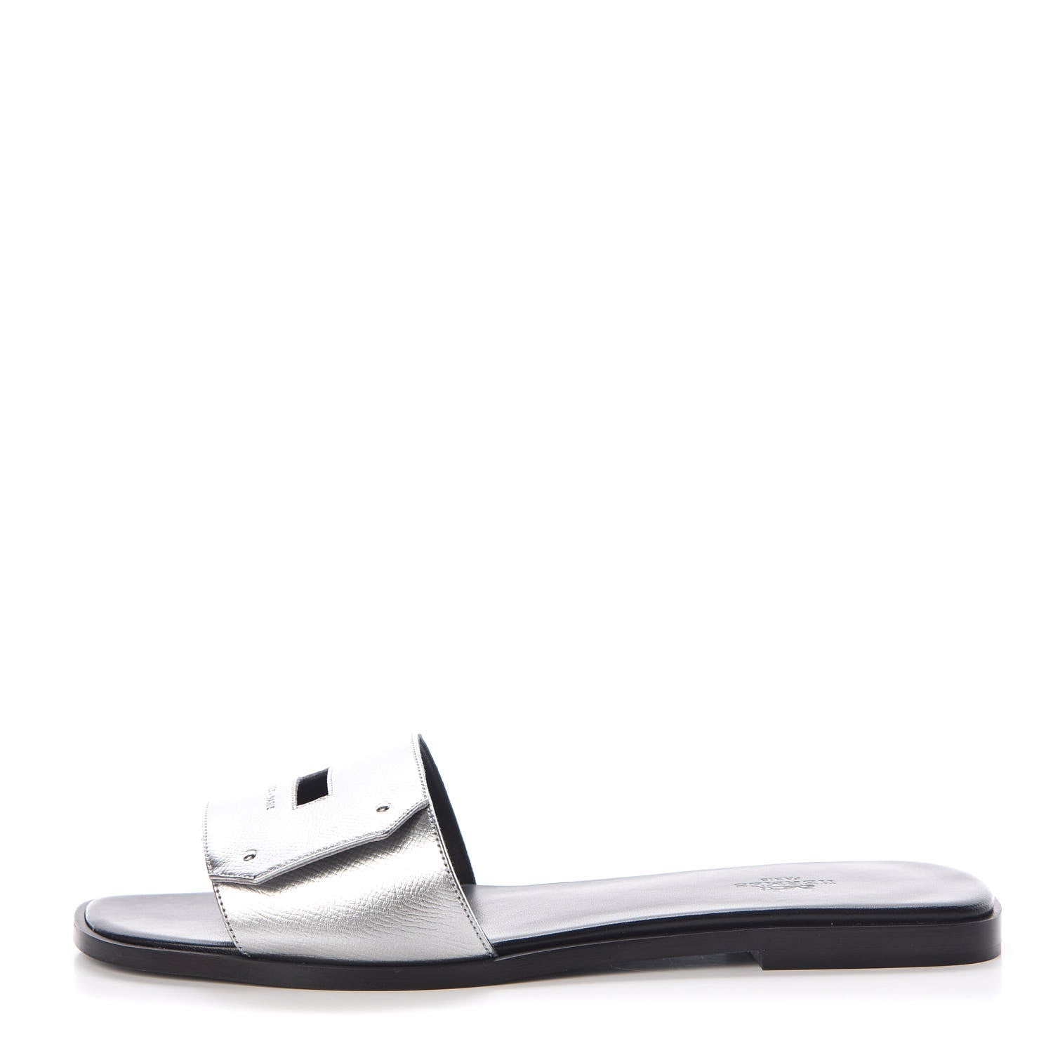 Hermes Epsom View Sandals 41 Argent 1 of 8